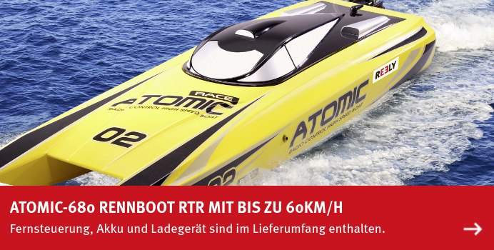 Reely Atomic 680 RC erreicht bis zu 60km/h auf dem Wasser